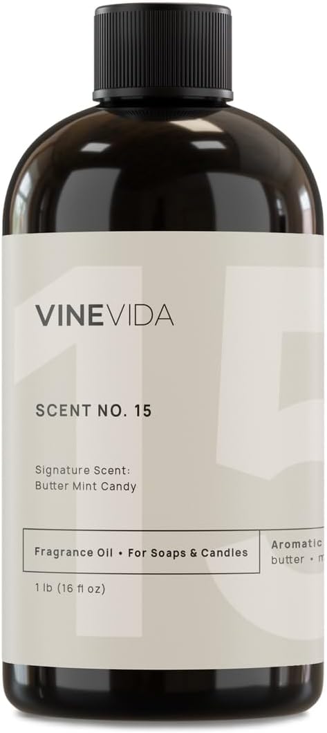 VINEVIDA [16oz] Butter Mint Candy Fragrance Oil for Candle Making - Made in USA Scents for Candles and Soap Making - Natural Fragrance Oil