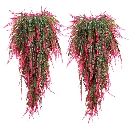 RECUTMS Fake Boston Ferns,Artificial Hanging Plants,Fake Hanging Fern Vines