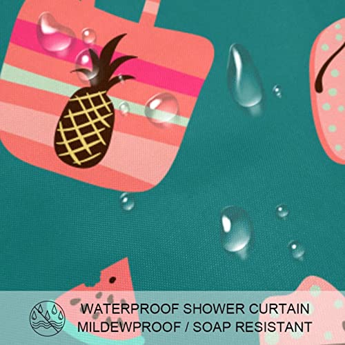 Rideau de douche anti fuite eau 152x183 cm lavable avec œillets et crochets