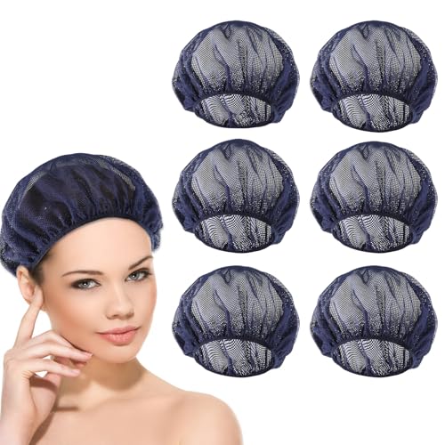 Jeffdad 6 redecillas para el cabello para dormir, redecillas reutilizables para dormir para cabello rizado, gorros de dormir para mujeres
