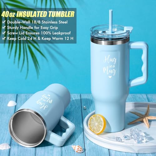 Birthday Gifts for Women Self Care Gifts Get Well Soon Gifts, Ocean Relaxing Spa Gifts Basket Care Package w/ Flannel Blanket 40 OZ Tumbler, Christmas Gifts for Mom Wife Grandma Friends Sisters Her - Image 5