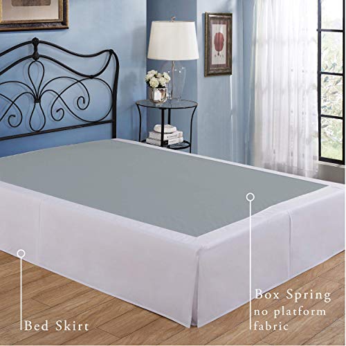 Bed Maker’s Never Lift Your Mattress Wrap Around Bed Skirt, Classic Style, Low Maintenance Wrinkle Resistant Fabric, Traditional 14 Inch Drop Length, Twin, White #TOP1
