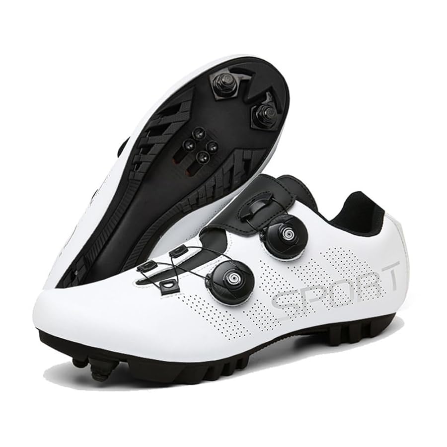 ENEN Scarpe MTB Uomo, Scarpe da Ciclismo Uomo, Scarpe Spinning Donna, Scarpe  MTB SPD, Scarpe Mountain Bike Compatibili con Pedali SPD 2 Bulloni con  Tacchette, Nero Bianco Scarpe Bici : Amazon.it: Moda