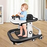 Réglage ergonomique : 5 niveaux de hauteur ajustables pour s'adapter à la croissance de bébé. Les roues arrière équipées de freins anti-basculement garantissent une stabilité optimale