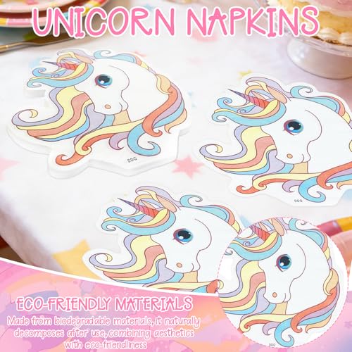 20 Pièces Licorne Serviette Papier,Serviettes d'anniversaire Licorne – vue 5