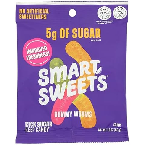 SMART SWEETS Gummy Worms, 1.8 OZ Cover