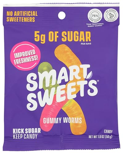Smartsweets Candy Gummy Worms 1.8 OZ