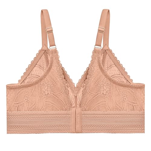 Image of Glamorise Womens Luxe Lace Bralette Wirefree #7012