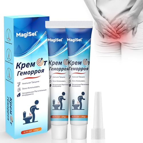 Crema para Hemorroides, Pomada hemorroidales, crema hemorrhoides, 2pc, Pomada para las hemorroidales Hombres y Mujeres, Alivio de acción rápida contra la picazón y el Ardor externos