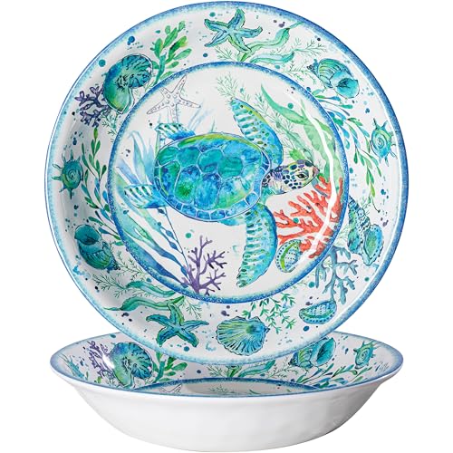 Set De 2 Tazones Grandes De Melamina Coastal 13.75 Pulgadas miniatura 1