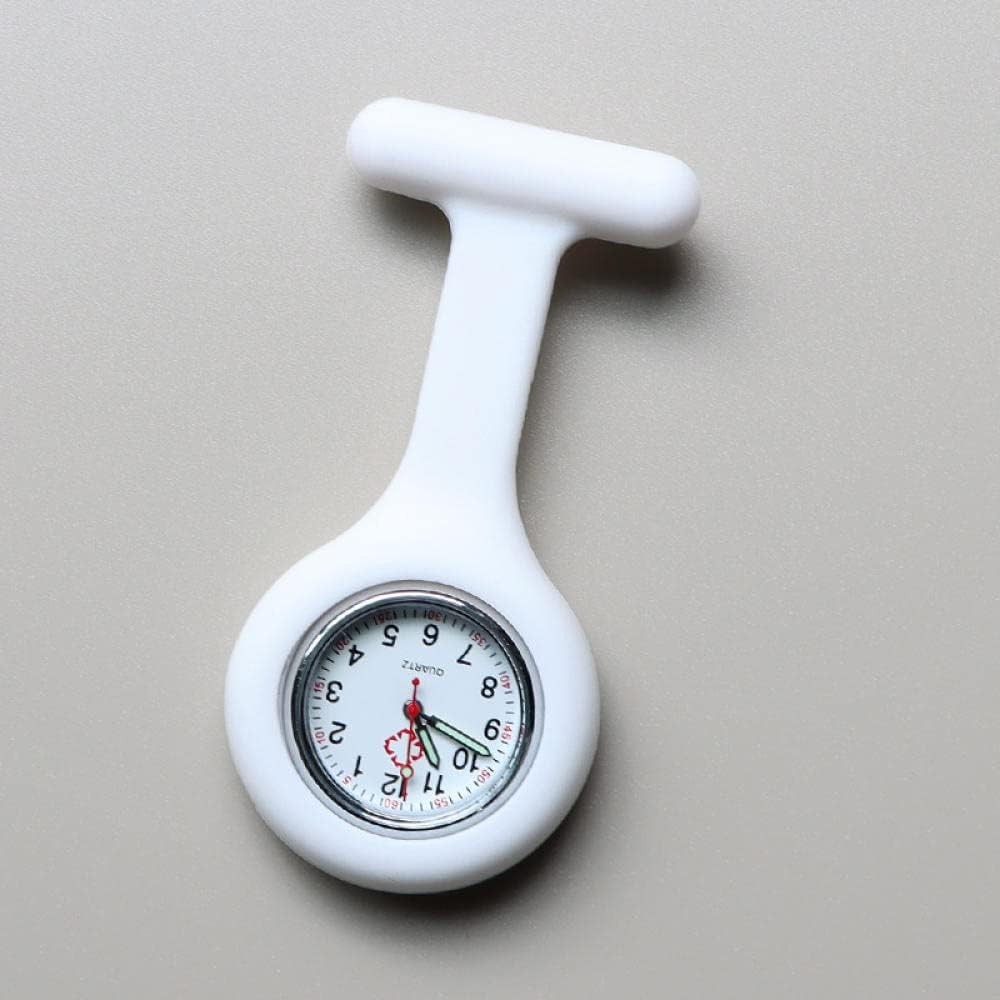LLRR Reloj Médico de Bolsillo Colgante,Reloj de Bolsillo retráctil Luminoso para Examen de Estudiante, Reloj electrónico de Enfermera para Doctor, Verde Fluorescente,Relojes Silicona Enfermera Reloj