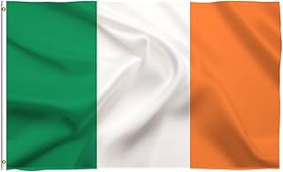 علم ايرلندا 90 × 150 سم للاحتفال برمز الديكور الداخلي والخارجي من زد زد اس ار جيه (الحجم: 90 × 150 سم)