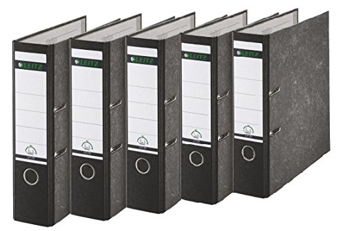 Leitz 1080/1050 Standard Ordner A4 (breit | 5er Pack, schwarz)