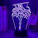 Lámpara de Anime 3D Luz LED Akame Ga Kill Akame Figura para decoración de dormitorio Luz de noche Manga Niños Regalo de cumpleaños Habitación Akame 16 colores