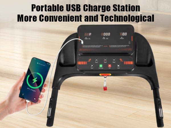 Caminadora Eléctrica Plegable 2.5 hp con Inclinación Negra miniatura 4