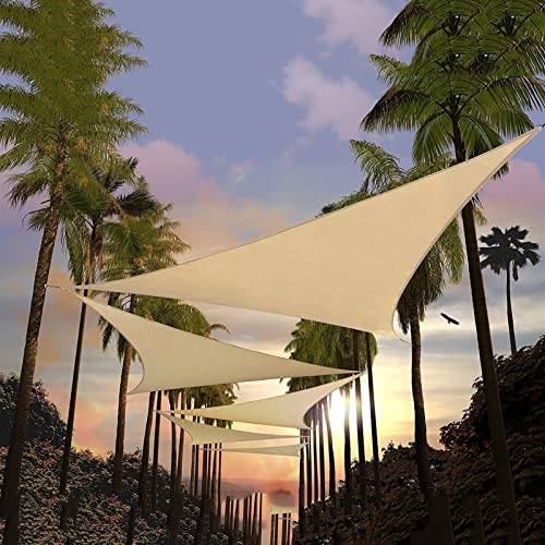 XJHKG Toldo triangular à prova d'água com 4 cordas para garagens, quintais, jardins, terraço (cor: