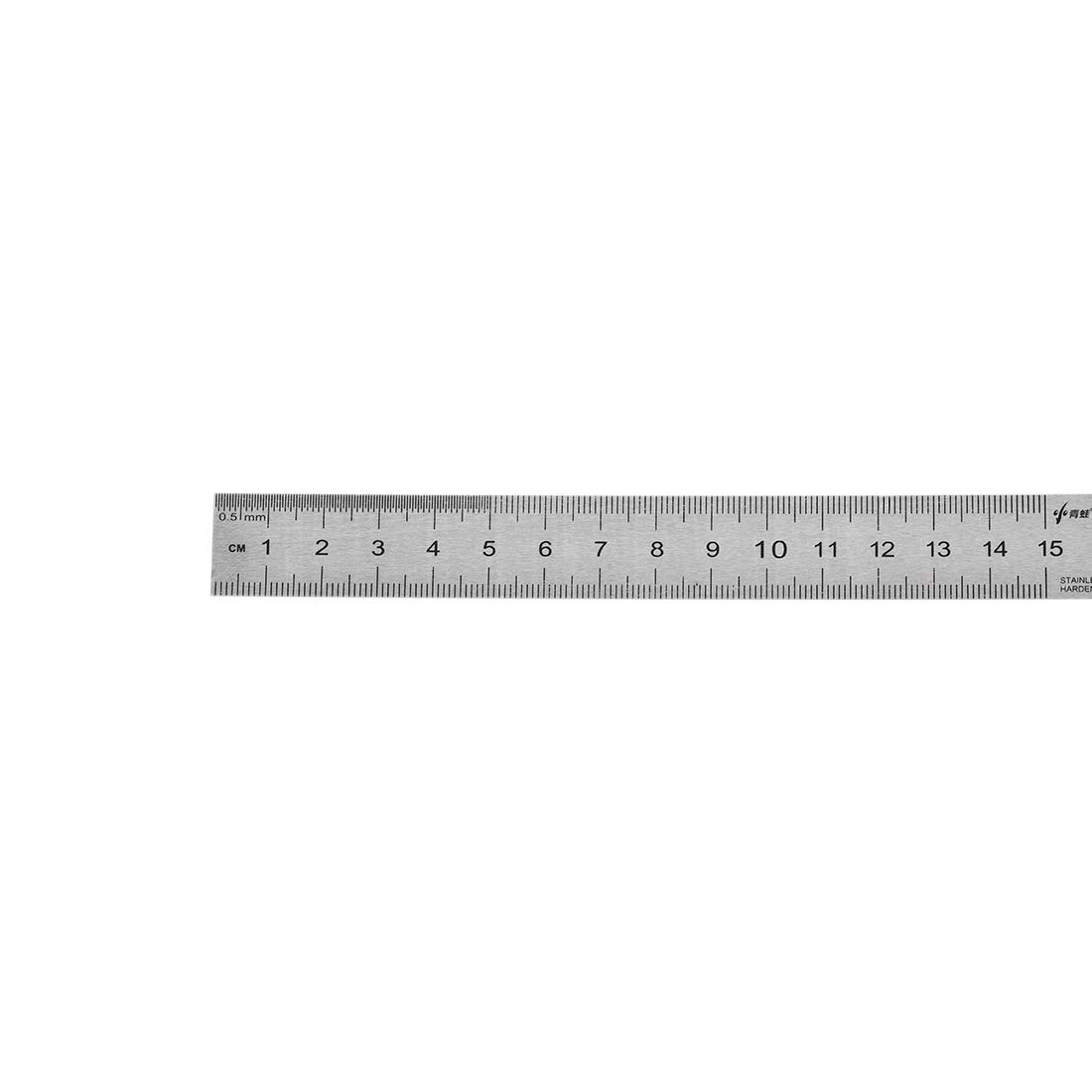 Règle métallique, acier inoxydable, 2 échelles, gaufrée des deux côtés, 200 mm 2
