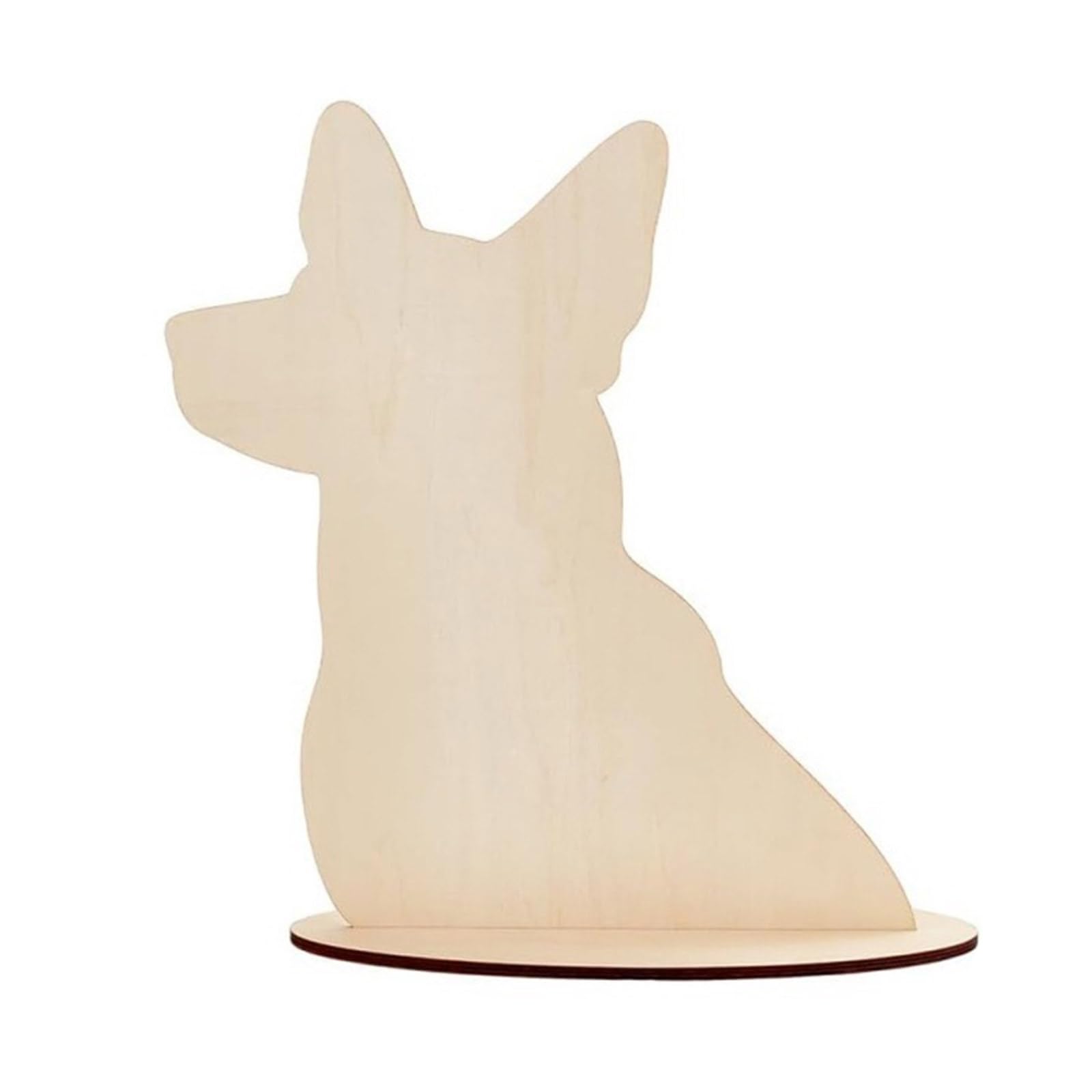 ZWWAAZHF Dog Outline Wooden Stand Holder Pet Accessories Display Craft Fairs Trade Shows Photography Props Bandanas Display Holder Shape Wood Stand