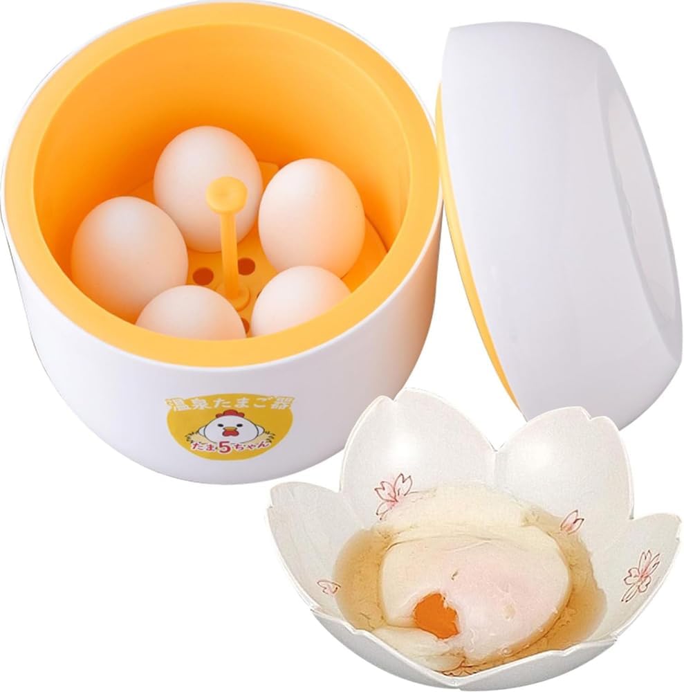 Ernest A-77895 Hot Spring Egg Maker, Just Pour Hot Water, Cold Retention Function (Easy at Home! Tama5-chan), Popular Brand of Major Restaurants