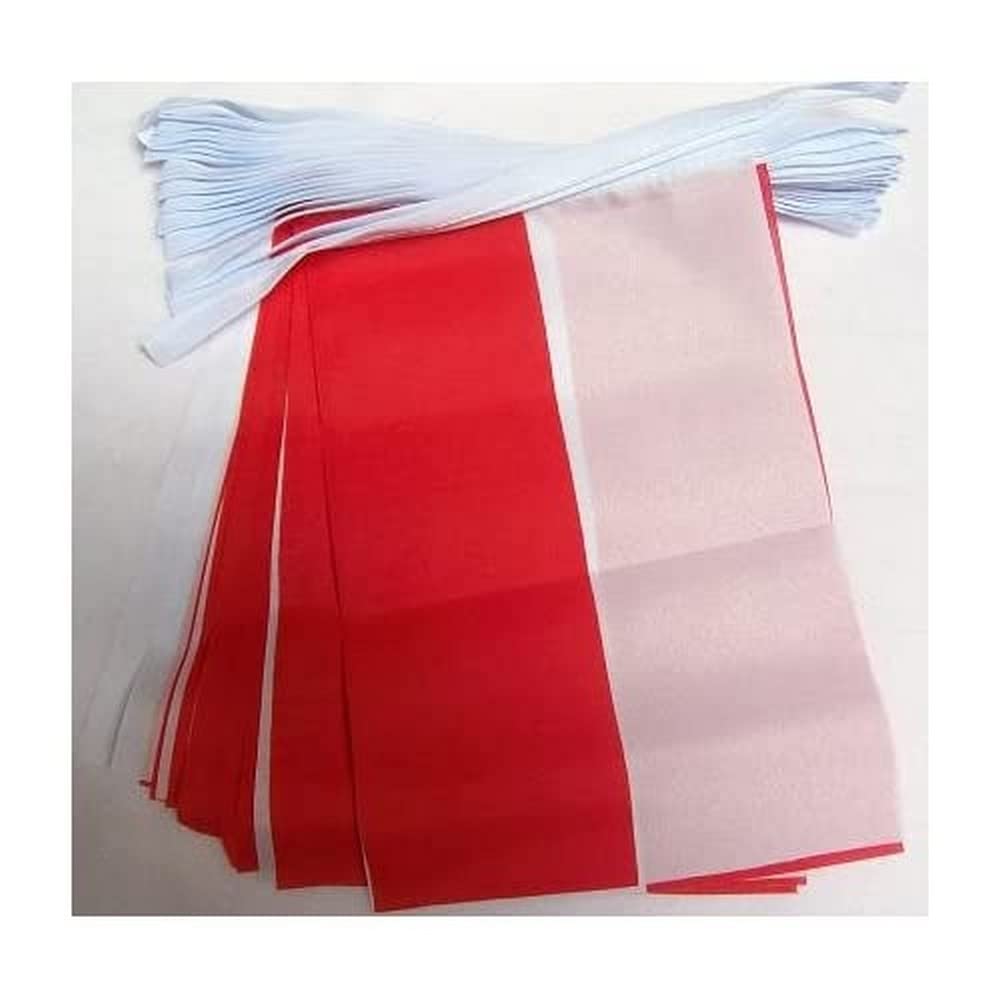 AZ FLAG Alsace Rot un Wiss Bunting 20 ft 20 flags Light Polyester