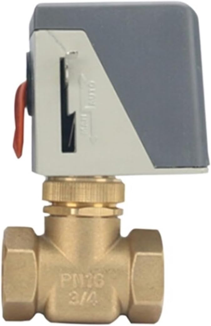 Electric Ball Valve Air Conditioning Fan Coil Electric Valve Normally Closed VA-7010-8503 1/2" 3/4" 1"(DN15 Gray)