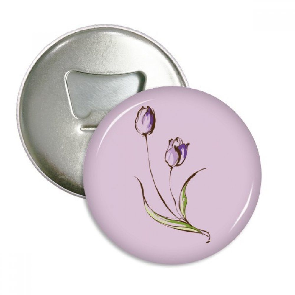 Aimants pour réfrigérateur décapsuleur tulipe pourpre pour ne plus chercher l'ouvre-boîte