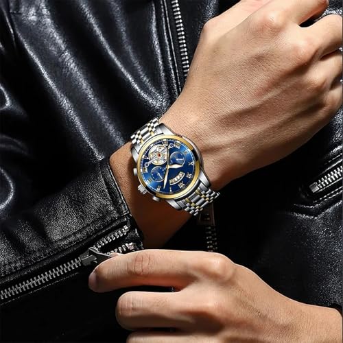 Image of KITCONE Multicolour Dial Analogue Men's Wrist Watch with Date Calendar, Metal Case and Strap -BRRD1