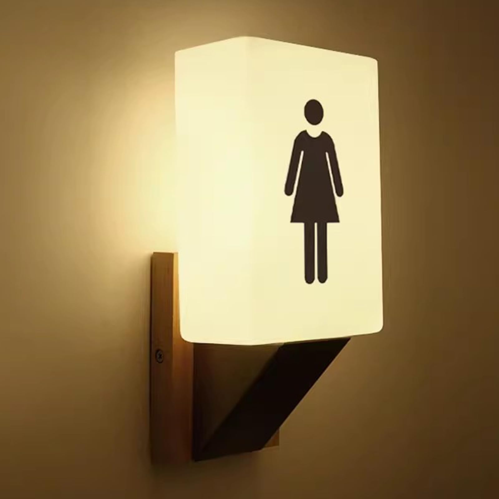 vrfvsdasAAS LED restroom sign, Acrylic Bathroom Door Sign, Wall Mount, for Bar Mall Washroom, Public Restrooms Service