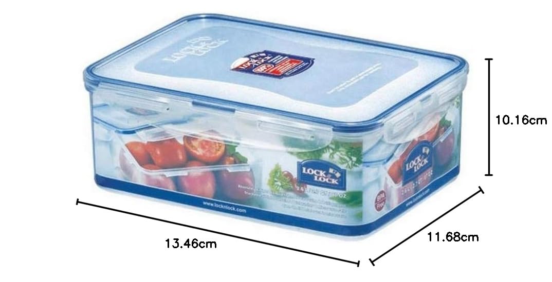 3 X Lock & Lock Scatola Alimenti Multiuso Con Coperchio Ribaltabile, 850 Ml (HPL808F) - 2