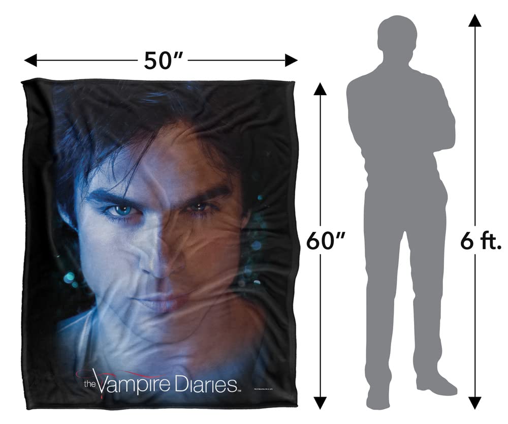 Vampire Diaries Damon Eyes Manta súper Suave con Tacto Sedoso – 152 x 127 cm