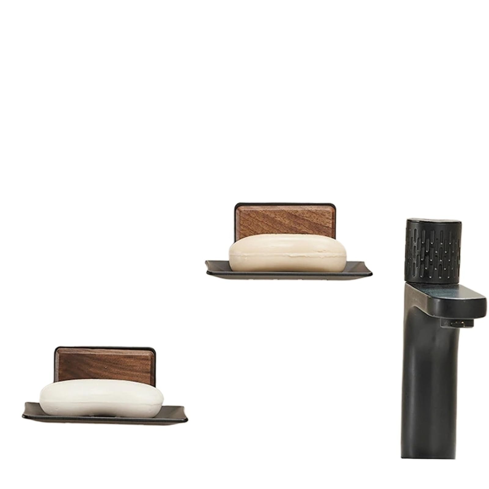 Jabonera Pared Jabonera Decorativa de Madera con Drenaje