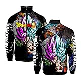 dashcos Dragon Ball Goku Sweatshirt 3D Stehkragen Reißverschluss Jacke Sweatshirt Casual Streetwear Herren Trend Sweatshirt