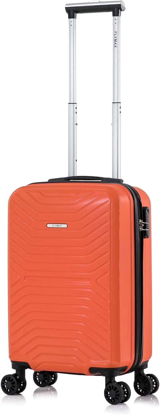 FLYMAX 45x36x20 EasyJet Cabin Bag Cabin Suitcase Carry on Hard Shell Hand Luggage Case Approved for Ryanair EasyJet 2 Fits 8kg/12kg 30 Litre Capacity + 3 Digit Lock + Telescopic Handle Luggage