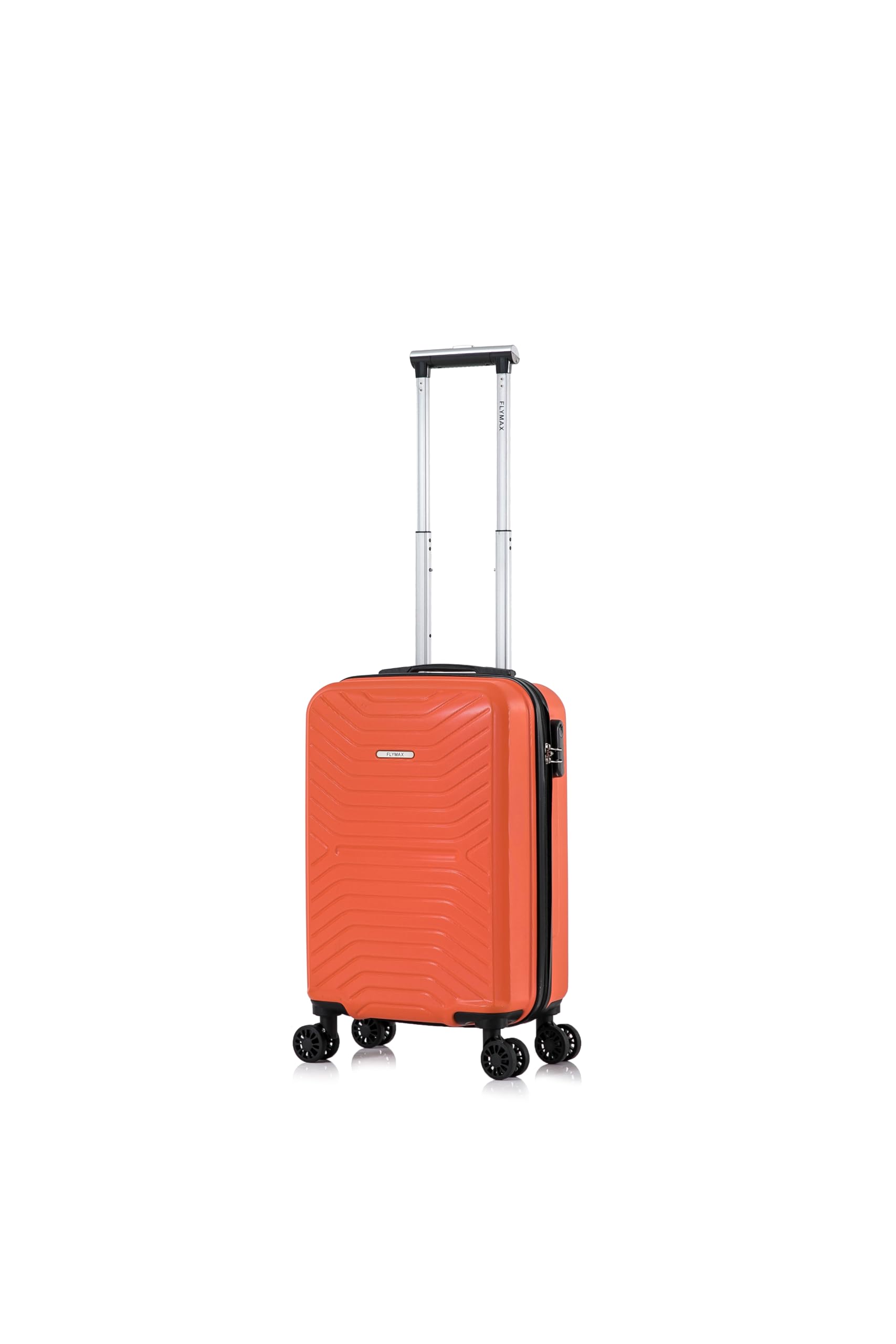 FLYMAX 4-Rad Koffer Groß, Mittel & Kabine Super leichte Hartschale Gepäck Spinner ABS Reisekoffer, weinrot, 45x36x20 Carry on, Koffer