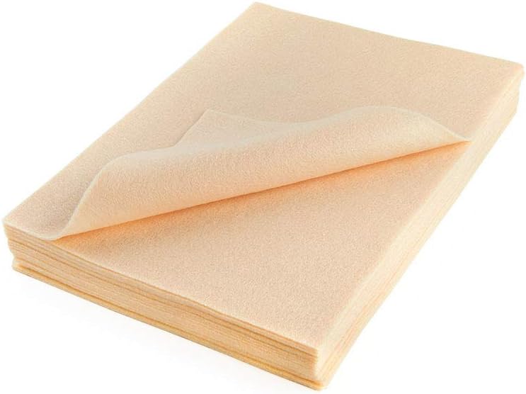 The Felt Store Craft Felt Assorted Sheets - 9" x 12" - 25-Piece Pack- Craft Fabric for DIY Arts & Crafts, Decorations - Soft and Durable Craft Felt - Crafting & Embroidery Material – Light Apricot