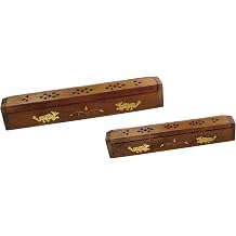 Wooden Incense Burner Box with Dragon Design 12 Wooden Jali Design with Hidden Storage, Elegant Ash Catcher for Meditation, Yoga & Home Decor