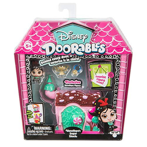 Disney Doorables™ Mini Stack Playset - Wreck-It Ralph, Vanellope's Sugar Shack, 2 Collectible Disney Character Figures with Sparkling Glitter Eyes
