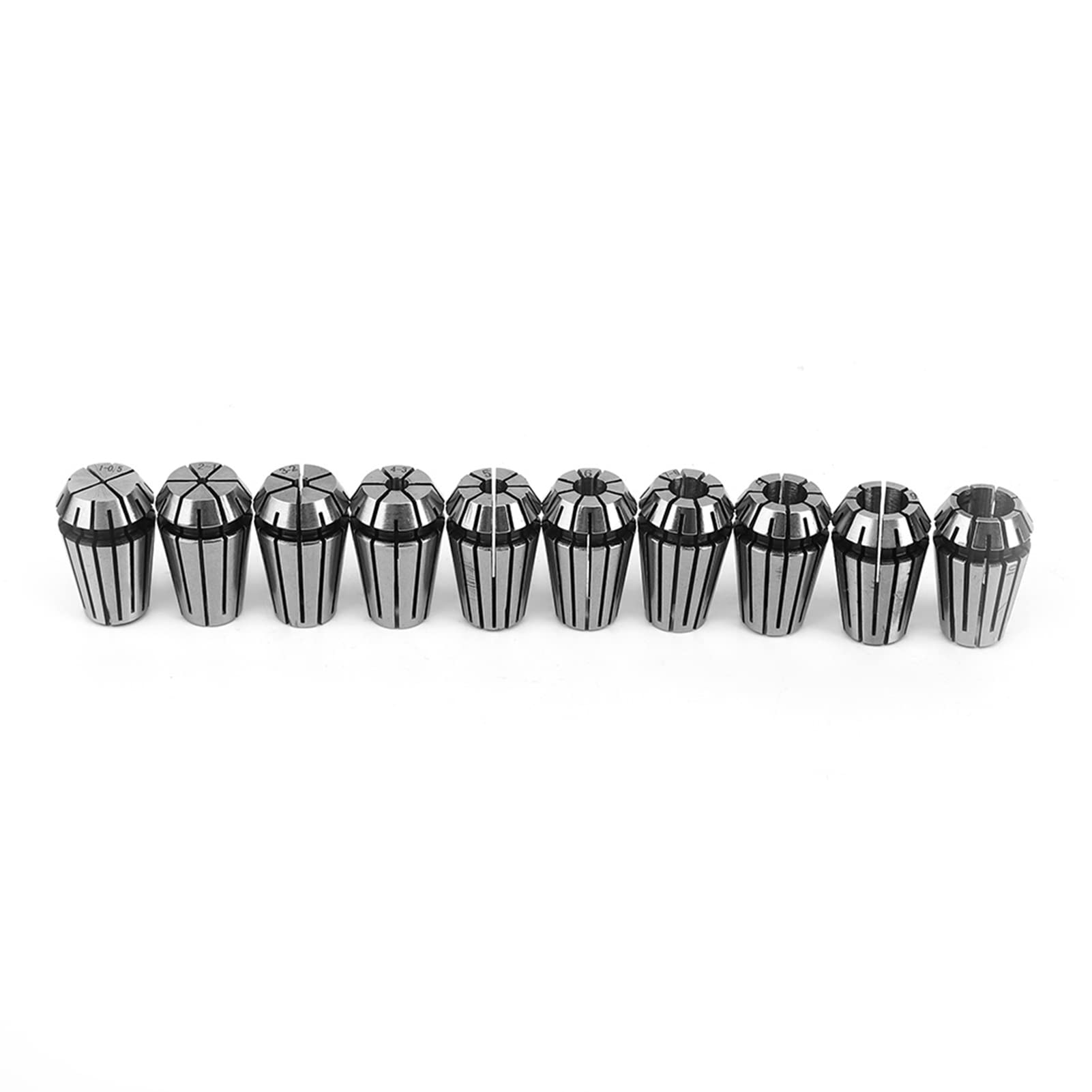 ANKROYU 10PCS ER 16 Chuck Spring, High Speed Steel CNC Chuck Spring Set, Pressure Resistance Milling Machine Chuck Springs for Engraving Machine Milling Machine
