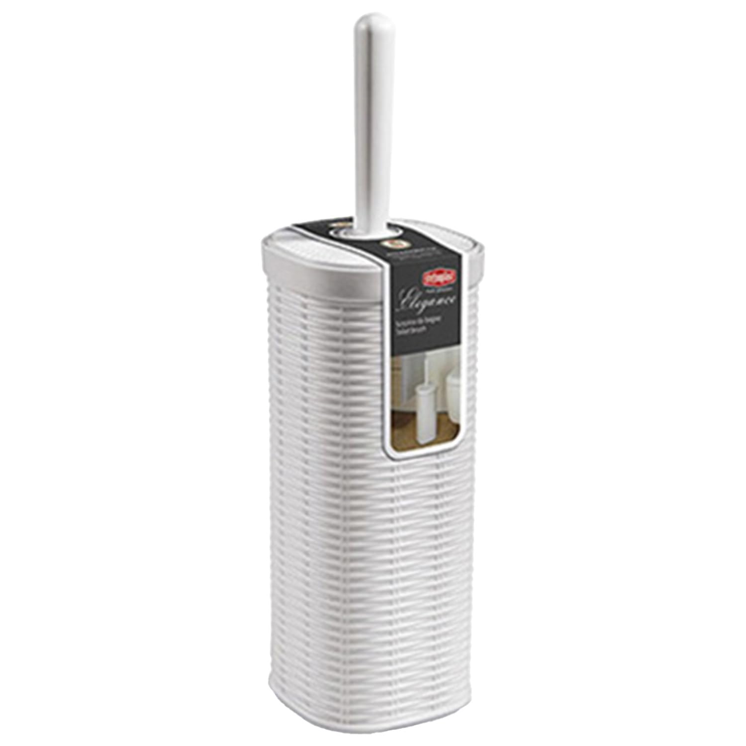 Stefanplast Toilet brush Elegance 11,5x11,5x40cm in white, 11.5 x 11.5 x 40 cm