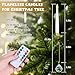 Odewhine Christmas Tree Candles with Remote, 12 Packs Flameless Hanging Candles Led Candle for Xmas Tree Decoration, Christmas Tree Flameless Taper Candle(Crystal Ball)