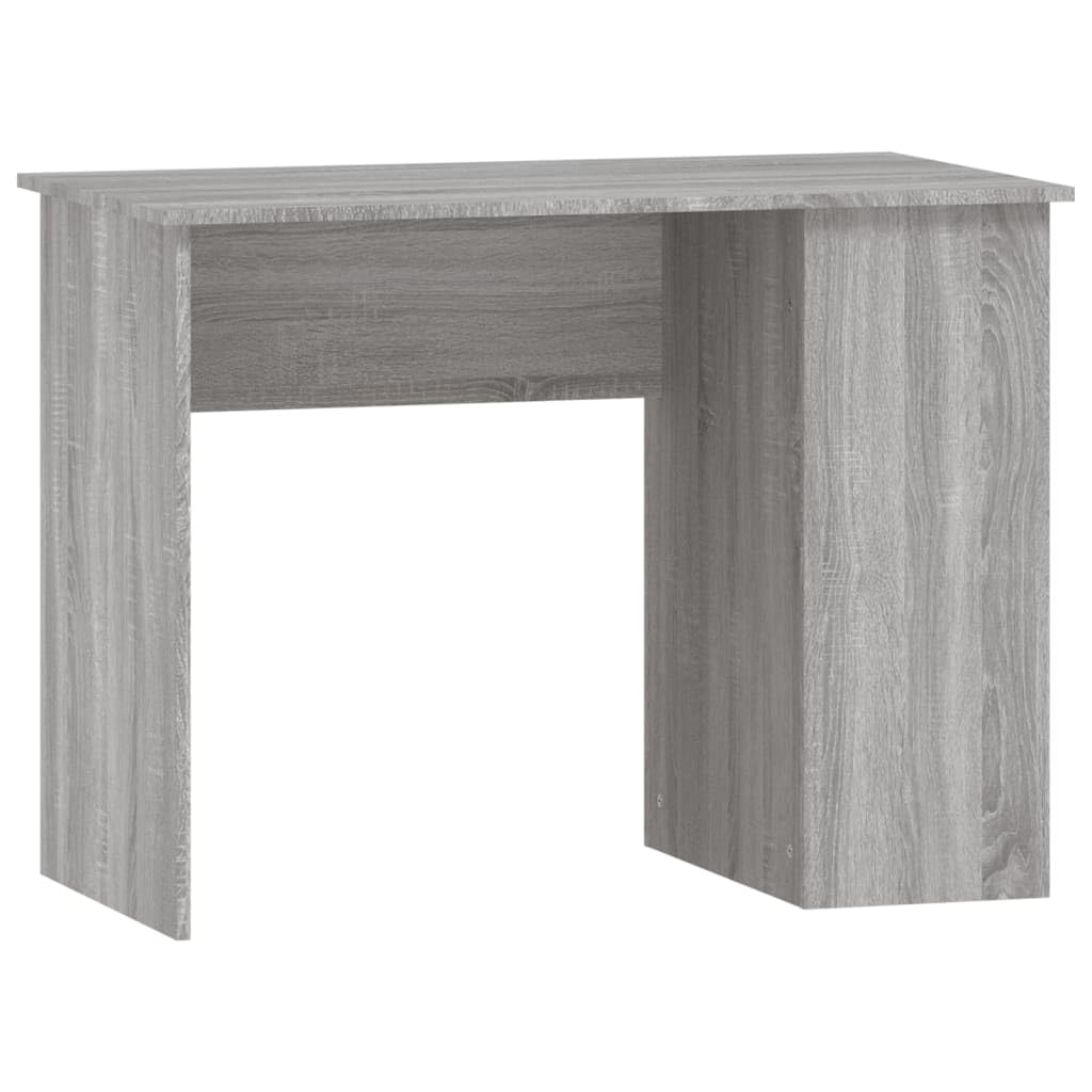 Bureau informatique avec étagères bois d'ingénierie gris table d'étude moderne 100x55