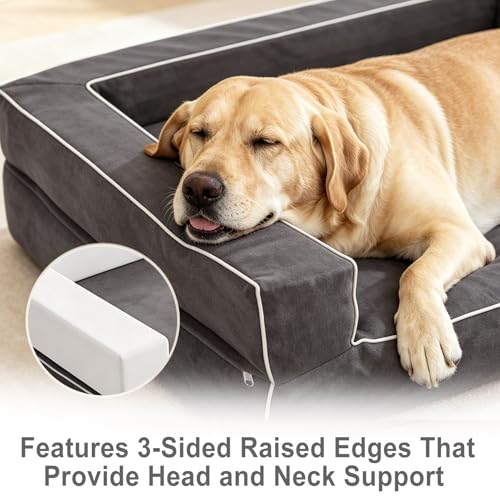 Mama halo Memory Foam Dog Bed 52"x34"x11" 360-Degree Waterproof by Mama halo - Used condition - Image 4