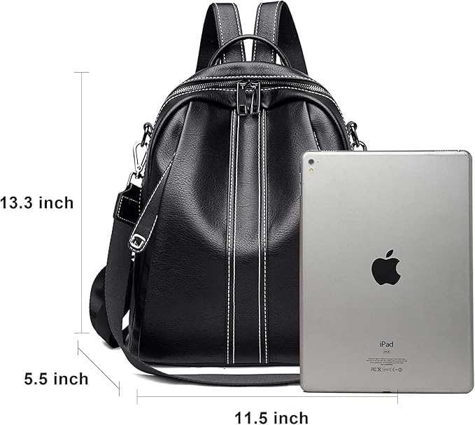 Image of Stylish Casual Medium Office Women Backpack, Travel Daily Use College Bag for Girl's, Note-Book Tuition Nurse Lightweight Backpack