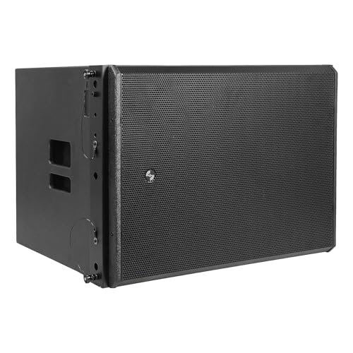 Image of Sound Town ZETHUS-A Series 18 inch 1600W Powered Line Array Subwoofer with Class-D Amplifier, DSP Presets, Birch Plywood, Black (ZETHUS-A18SPW)