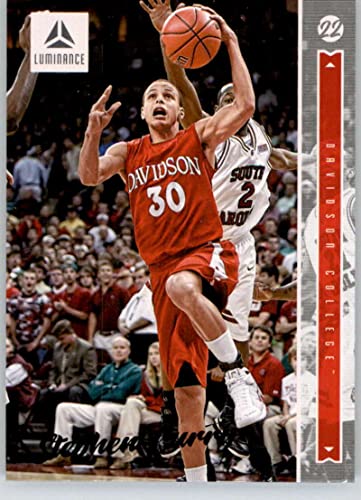 2022-23 Panini Chronicles Draft Picks Luminance Black #46 Stephen Curry Davidson Wildcats Official NCAA Basketball Trading Card in Raw (NM or Better) Condition