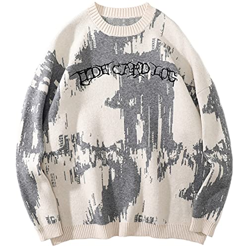 Aelfric Eden Mens Color Patchwork Oversized Sweater Knit Jumper Unisex Casual Pullover Sweaters #TOP14