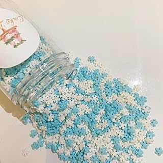 Cake N Bake Edible Snowflake Sprinkles White and Blue (75g)