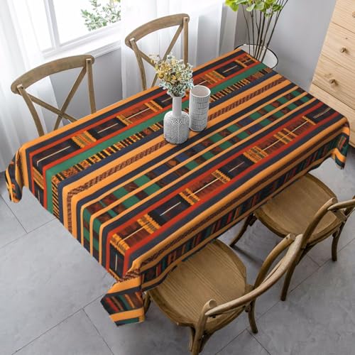 Yyoretp Nappe rectangulaire élégante en tissage africain lavable pour fête de mariage, cuisine, salle à manger décorative