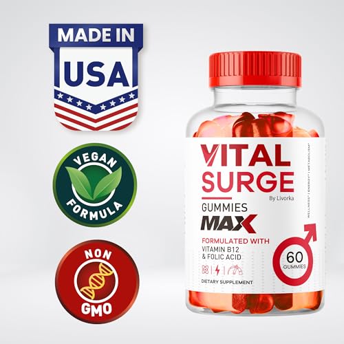 Image of (2 Pack) Vital Surge - Vital Surge for Men, Max Maximum Strength 1050 MG, VitalSurge Supplement Support Gummy Advanced Formula, Premium Vitamin Gomitas (120 Gummies)
