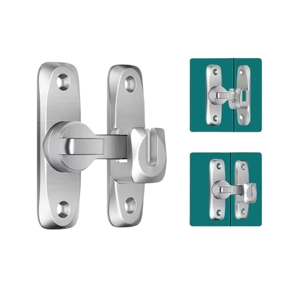 Gentryroo Silver Metal Slide Bolt Latch For Wooden Gate And Fence Doors